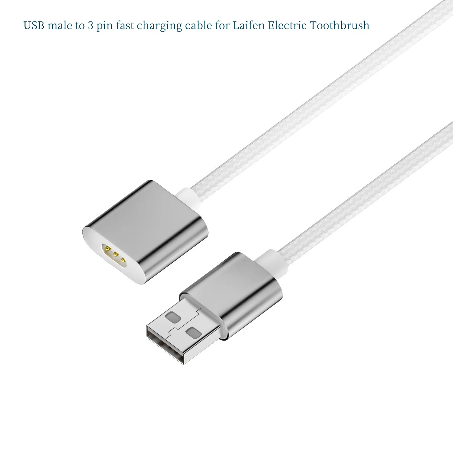 USB male Electric Toothbrush Charging cable for Laifen Charger Magnetic