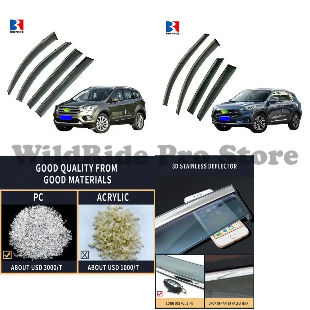 

1 set For FORD ESCAPE KUGA 2013 2020 High End Injection PC Car Window Visor