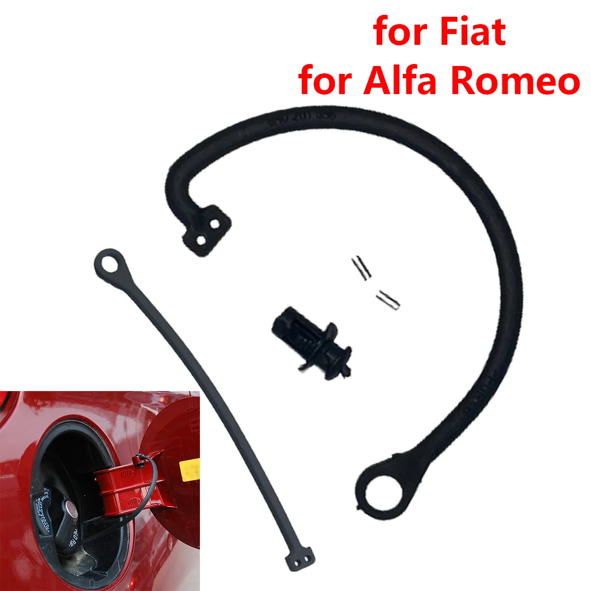 for Fiat 500 Grande Punto Bravo Doblo for Alfa Romeo Car Fuel Tank Cap Cover Cable Line Rope Ring