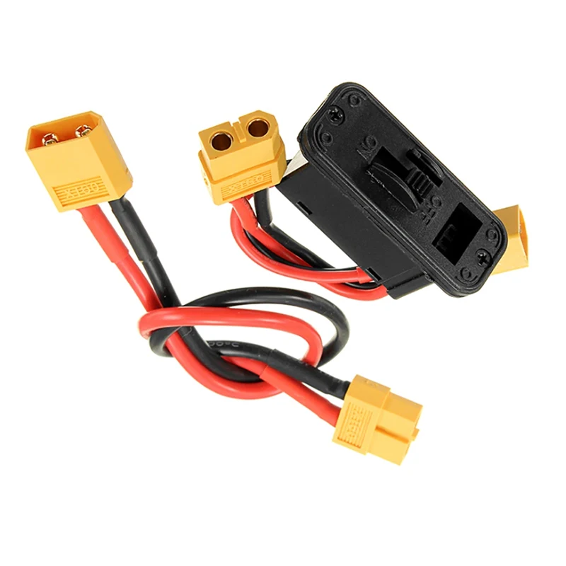 XT60 Switch High Current LiPo Battery On/Off Power Switch With XT60 Plug Connector Extension Wire Cable 18awg 200mm