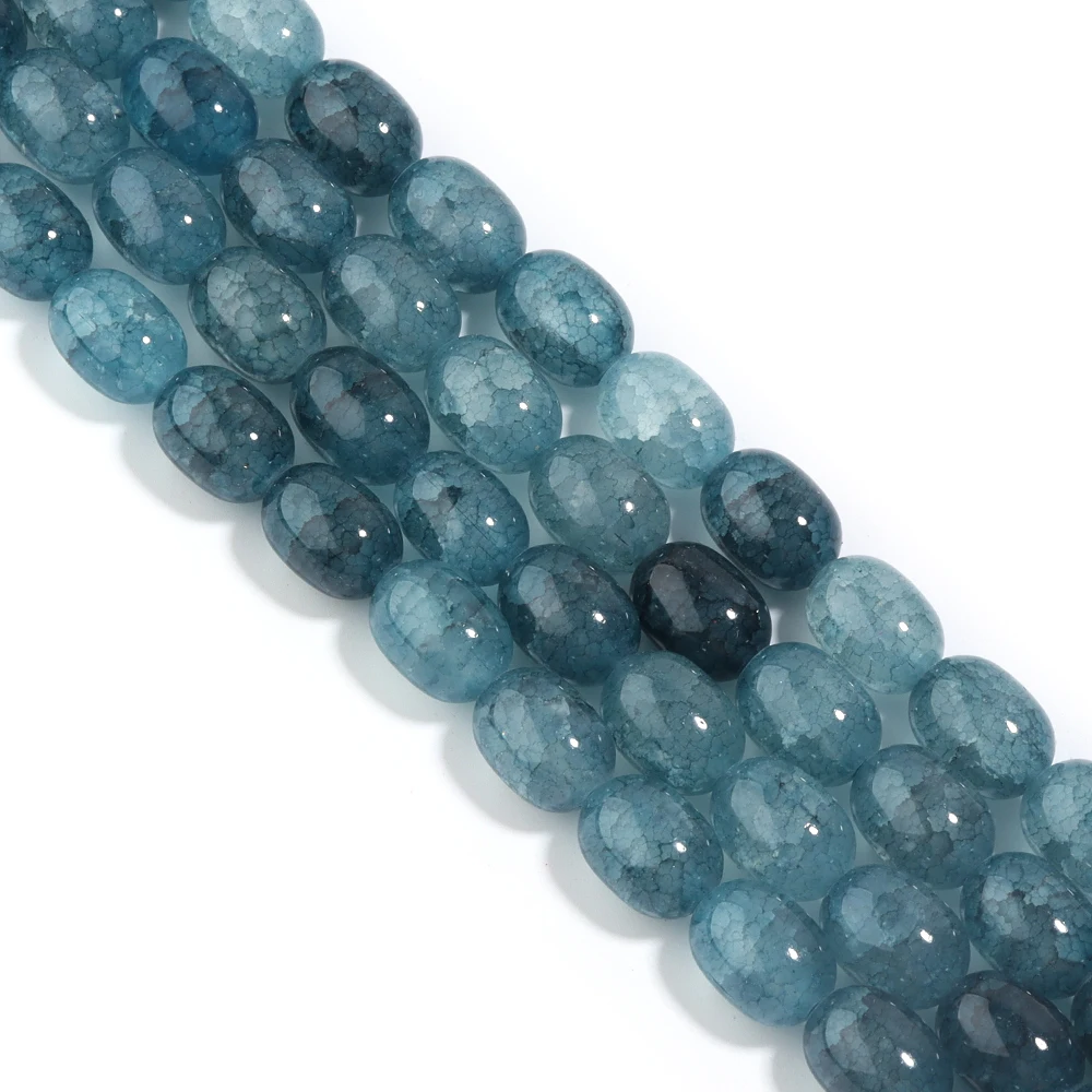 Ongeveer 28 stks 10x14mm Kleurrijke Glazen Kralen Vat Vorm Losse Spacer Kralen Voor Sieraden Maken DIY Armband ketting Accessoires