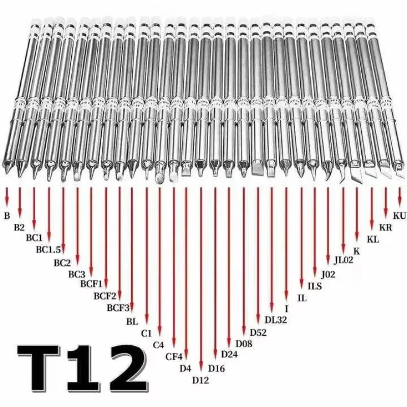 T12 Soldering Iron Tips Welding Tools Electric Soldering Iron For Hakko FX951 T12 Soldering Station Kits image 5