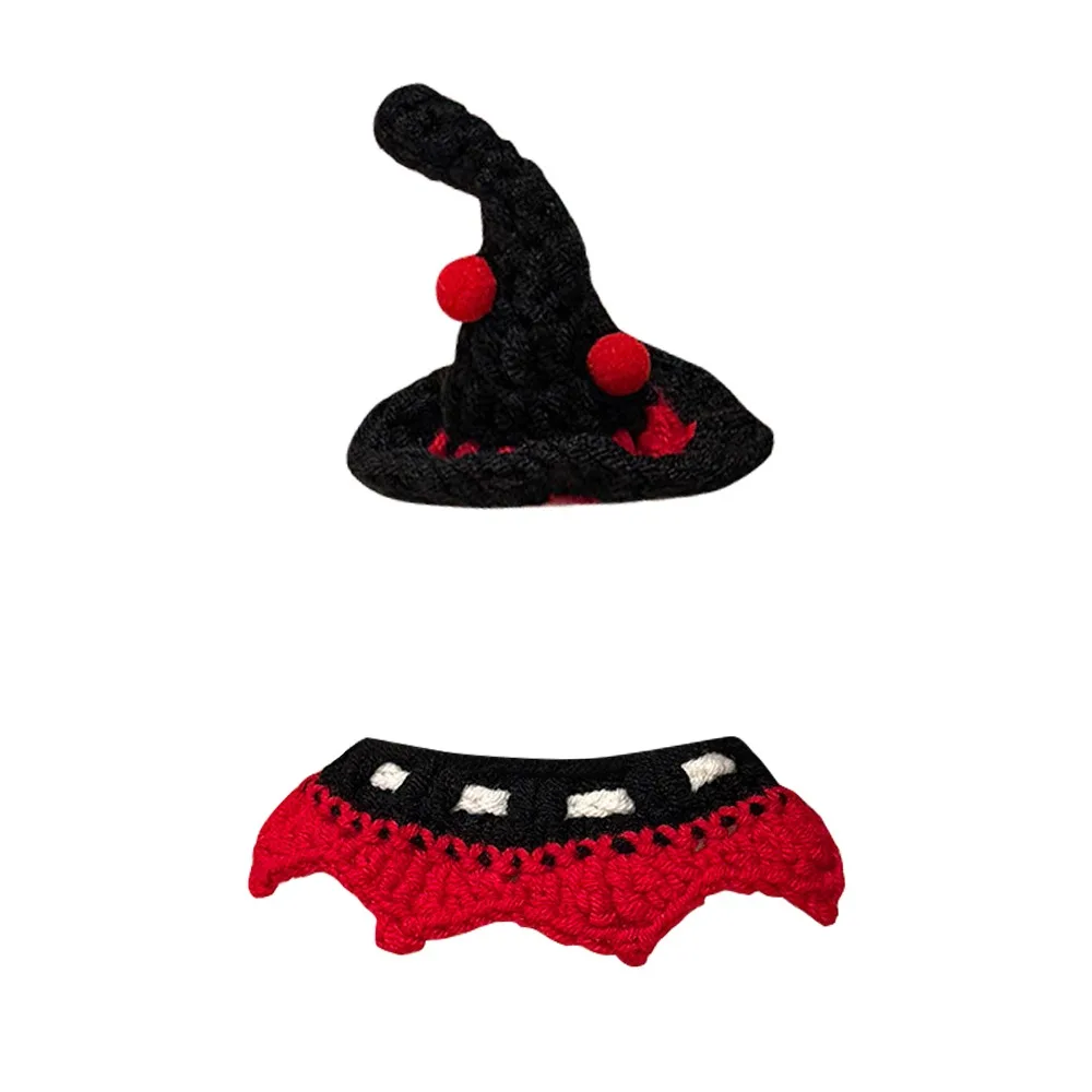 Nuevo Mini vestido de Halloween de vinilo tejido a mano para ropa, conjunto DIY de algodón