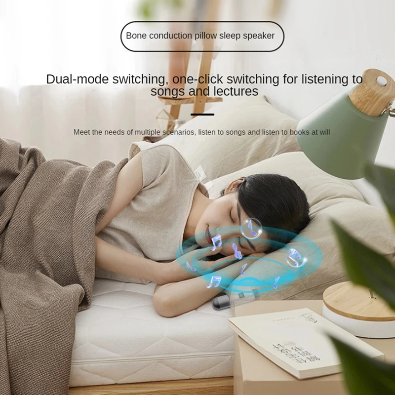 

Беспроводная Bluetooth-колонка с костной проводимостью для подушки, портативная, встраиваемая под подушку, со встроенной TF-картой 32 ГБ для сна