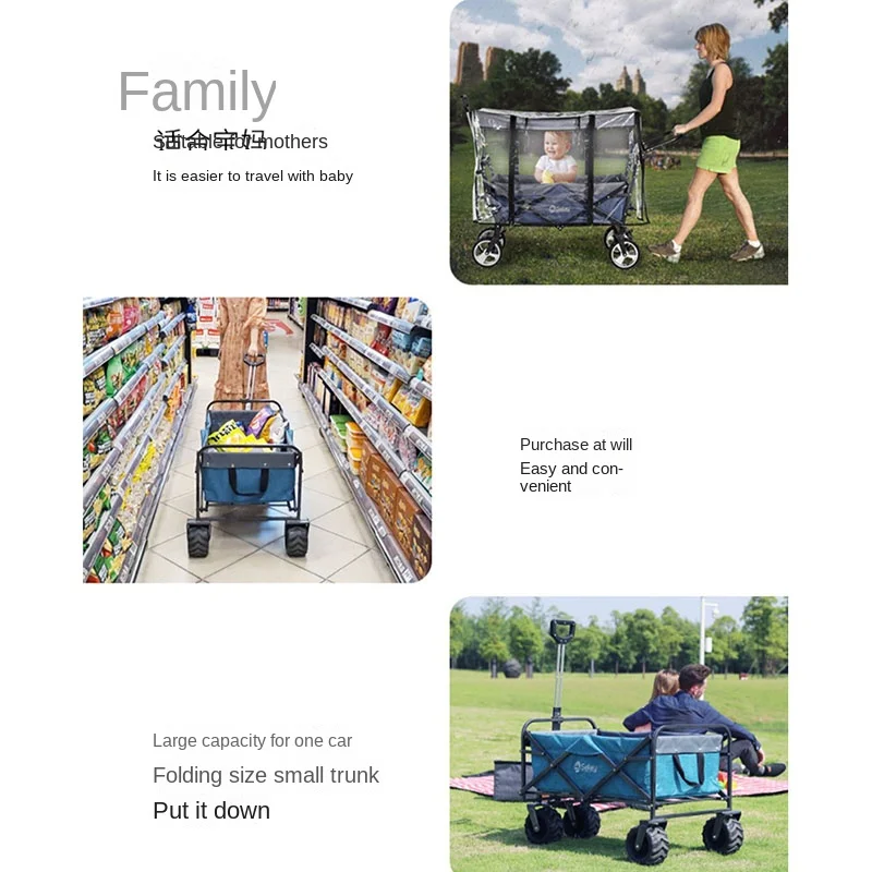 Cheap Portable Load-Bearing 80KG Two-Wheeled Utility Truck Trolley for Garden And Shopping - Durable Mobile Storage Solution