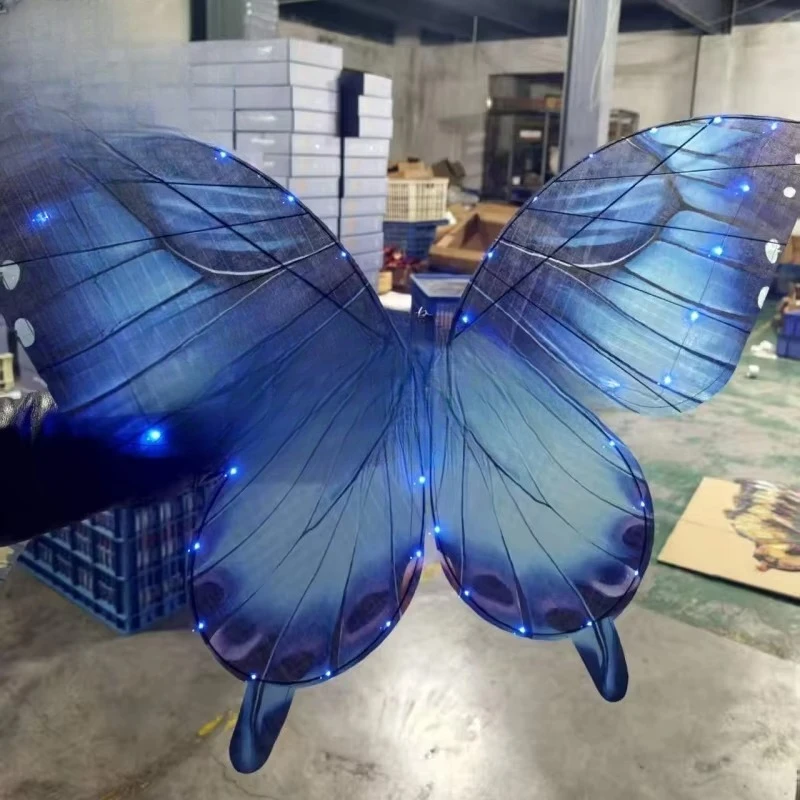 Indoor LED bionic butterfly remote control flapping wing model for wedding music festival decoration