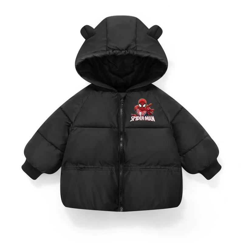 Warme, mit Baumwolle gefütterte Kapuzenjacke für Babys, Jungen und Mädchen, niedliche, dicke Brot-Oberbekleidung, weiche, gemütliche Säuglingskleidung