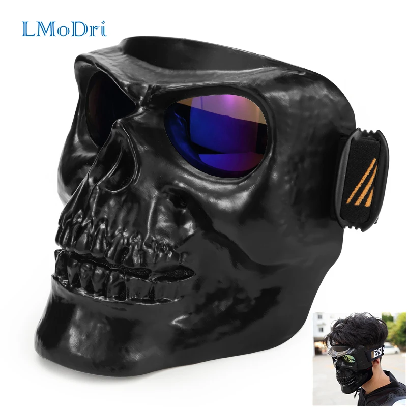 

LMoDri Motorcycle Goggles Helmet Mask Outdoor Riding Motocross Skulls Windproof Wind Glasses Sandproof Goggle Kinight Equipment