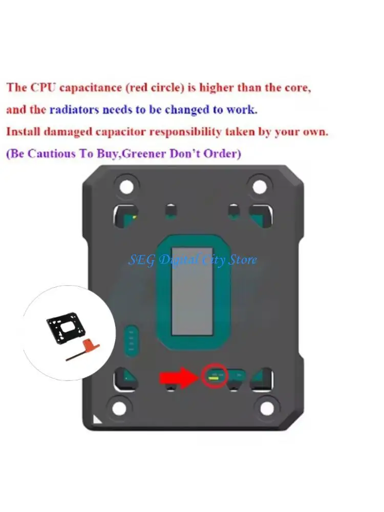 U75B CPU Lid Guard Optimized CPU Protective Cover for 12 13 14 Gen Ensures Stable Cooling and Chip Safety