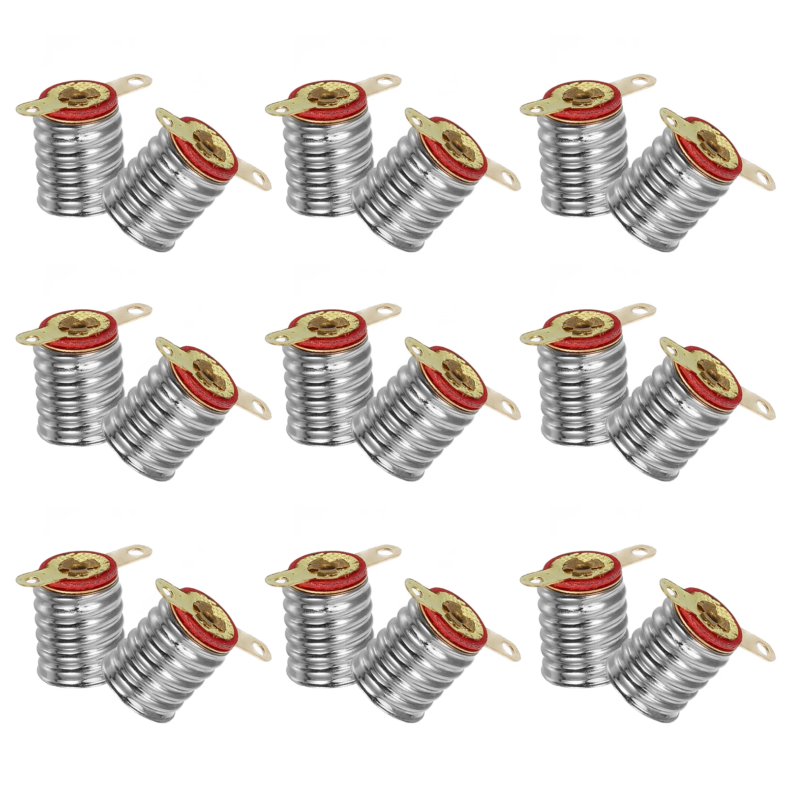 

20pcs Lamp Holder Mini LED Bulb Socket Small Light Beads Screw Base Bracket Silver DIY Lighting Accessories Experimental