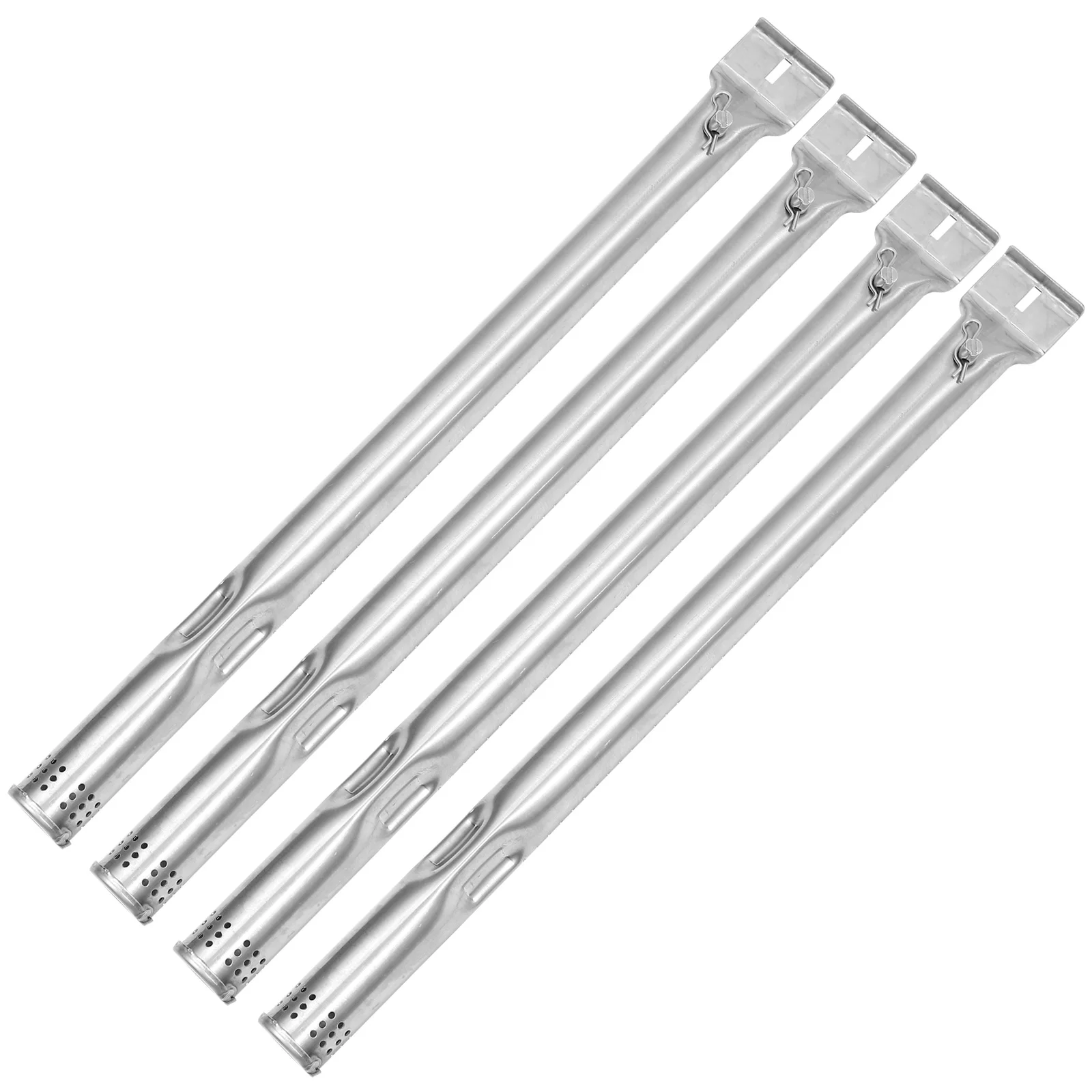 

4 Pcs Grilling Accessories Burner Replacement Tube Home Gas Oven Stainless Steel Tubes Silver BBQ Parts