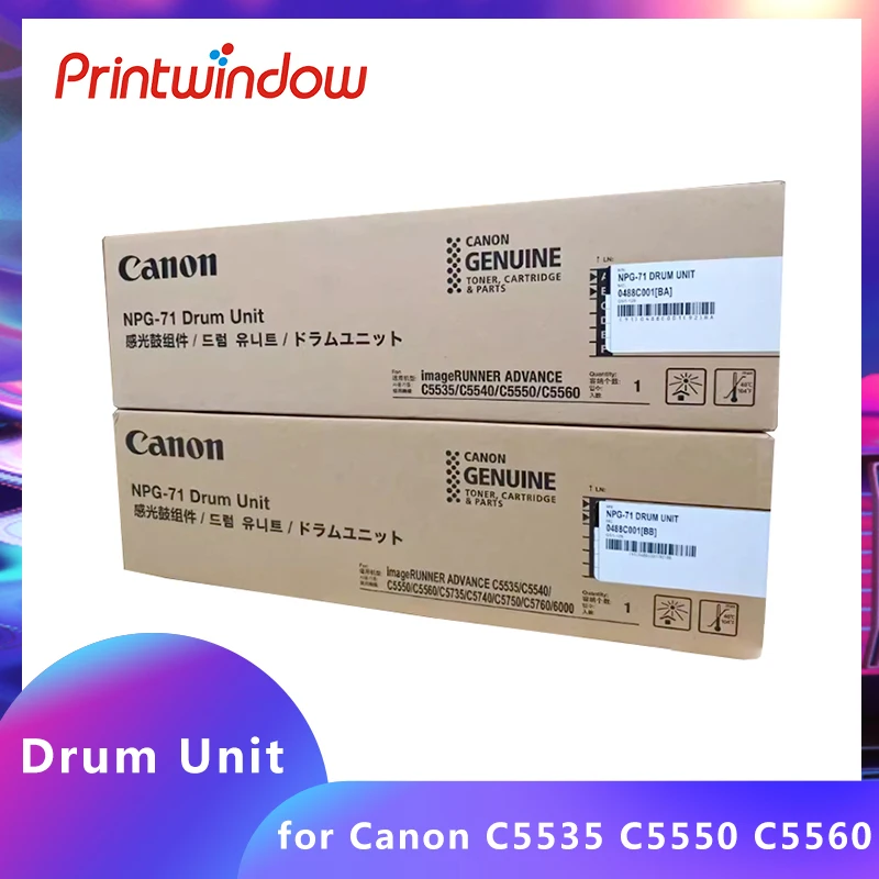 

Original NPG-71 Drum Unit For Canon iR ADV C5535 C5540 C5550 C5560 C5535i C5540i C5550i C5560i Drum Assembly 0488C001BA BB