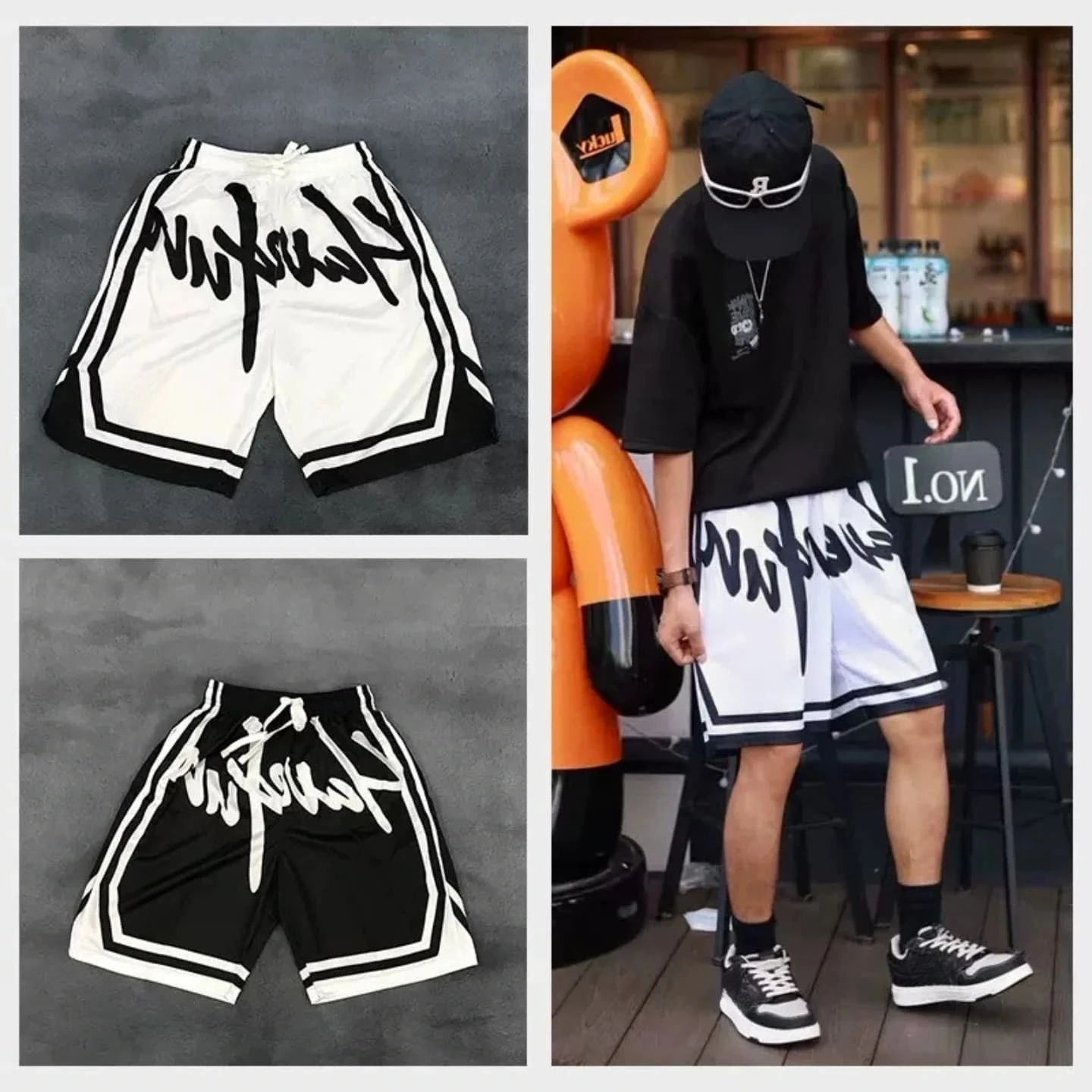 

Men Sports Shorts Quick Dry Home Printed Man Short Pants Y2k Korean Style Streetwear Summer Beach Breathable Jogger Shorts Moto