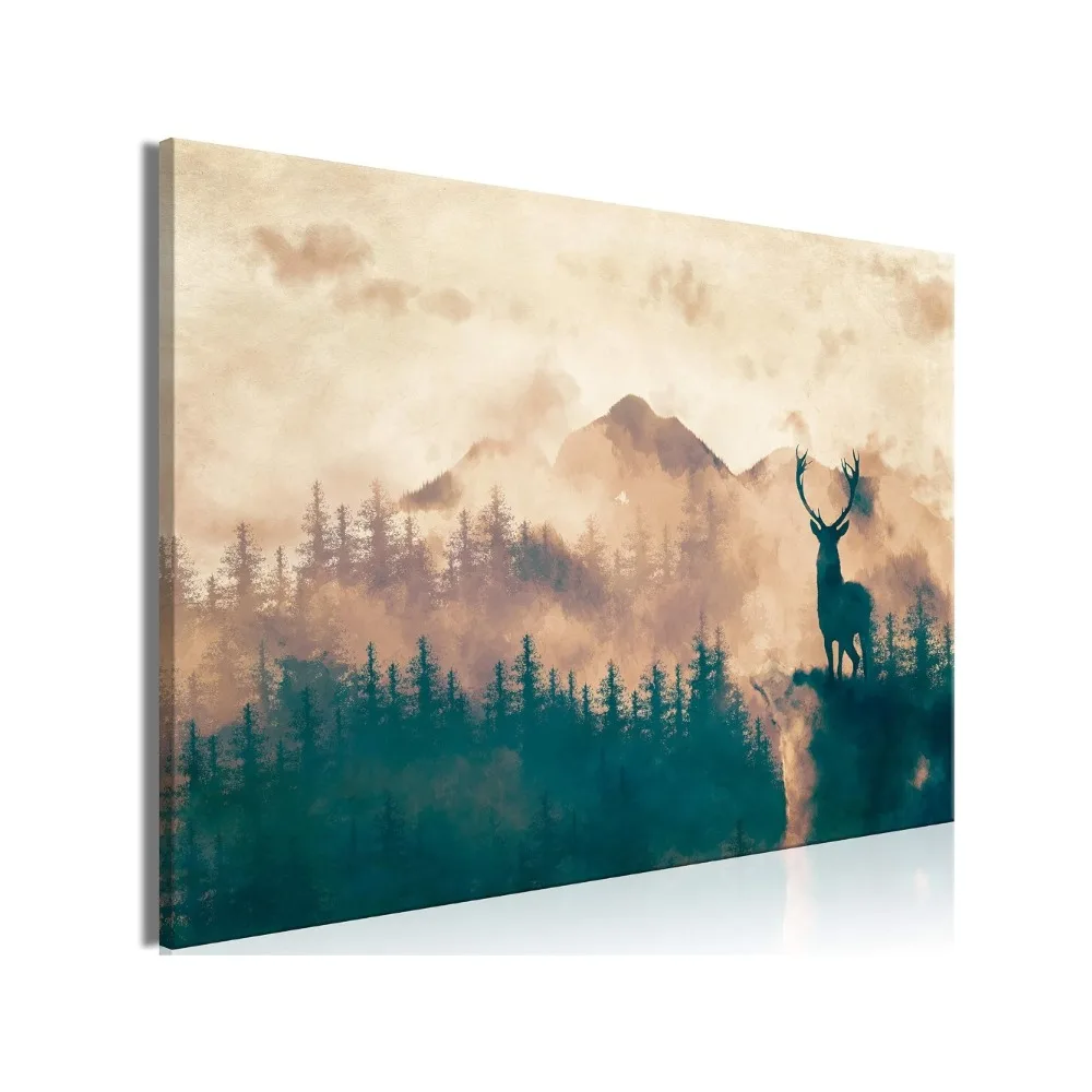 Acoustic Canvas Wall Art Print Deer 35x24 in - 1pcs Picture with Acoustic Foam Sound Print Artwork Room Acoustics Soundproofing