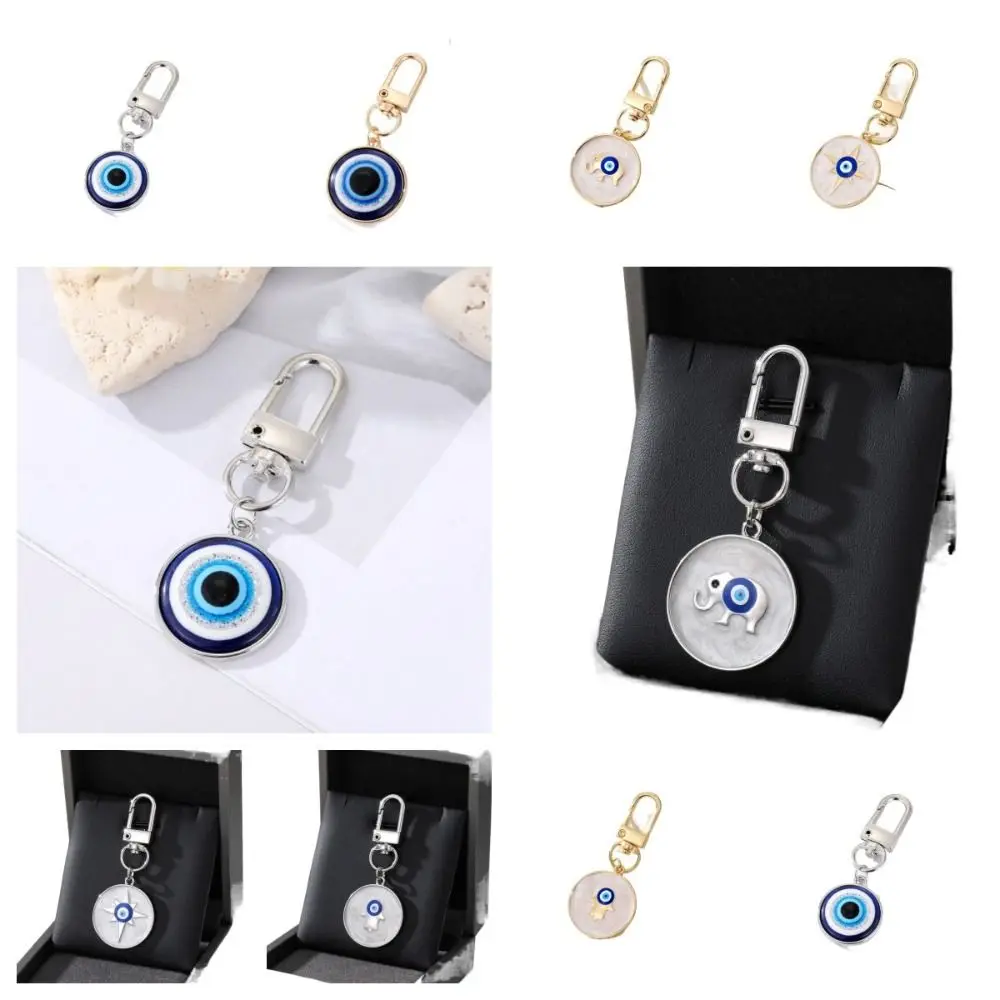 

Fashion Resin Star Demon Eye Keychain Alloy Palm Turkish Blue Eye Pendant Car Pendents Folk Style Daily