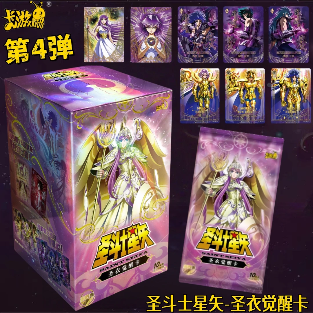 

Подлинные в наличии карты KAYOU Vol.4 Saint Seiya, ткань Awakening Athena, коллекционные коллекционные карты аниме, коллекционные карты, детские игрушки, подарки