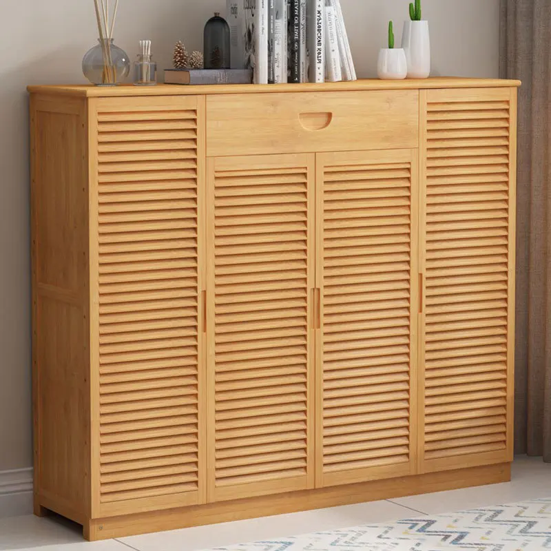 

louver door shoe cabinet, household door entry locker, integrated against the wall with large capacity, breathable
