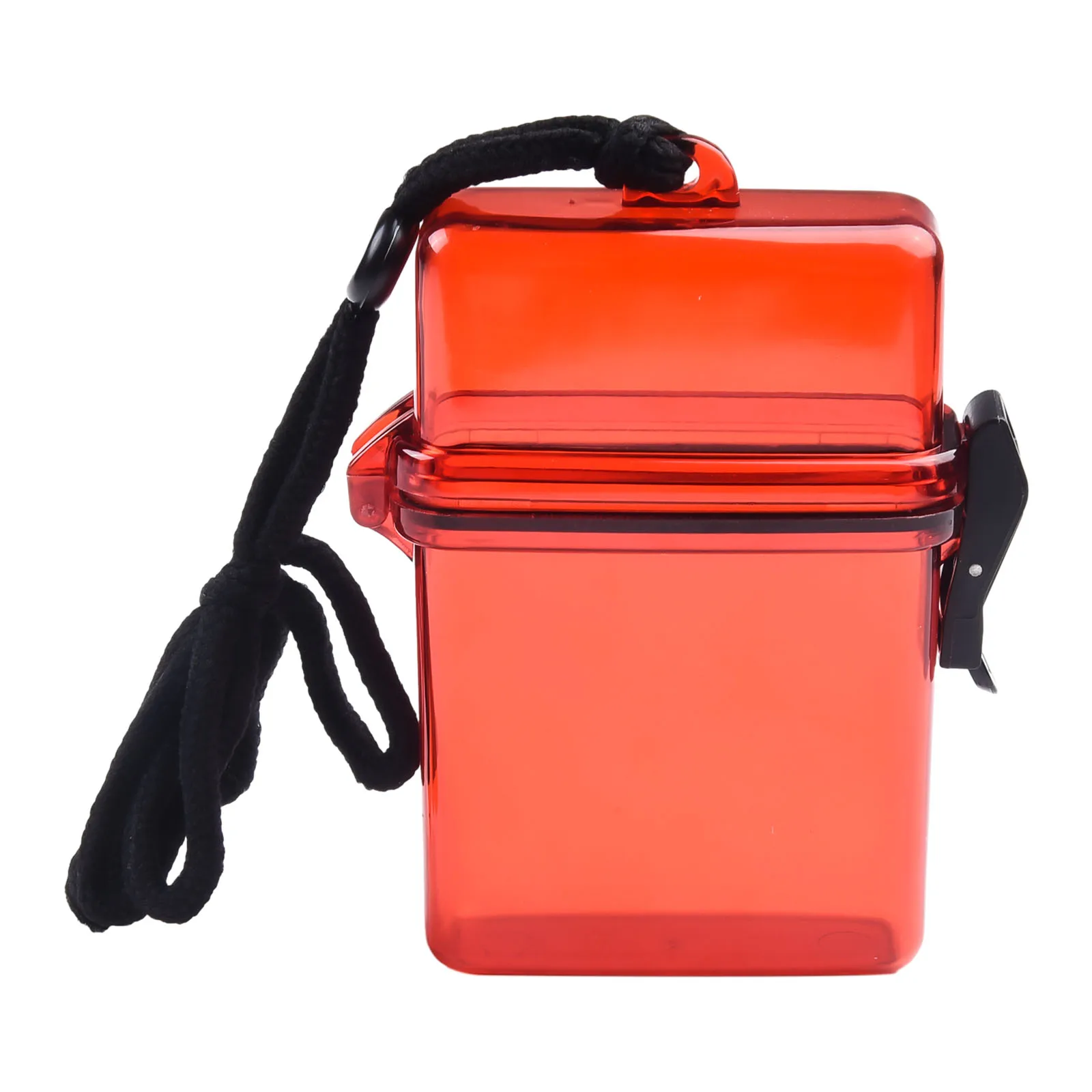 1pc Waterproof Sport Case Waterproof Sport Case With Lanyard Sealed Box For Kayaking Rafting Swimming 11.9x9.4x3.6mm Plastic