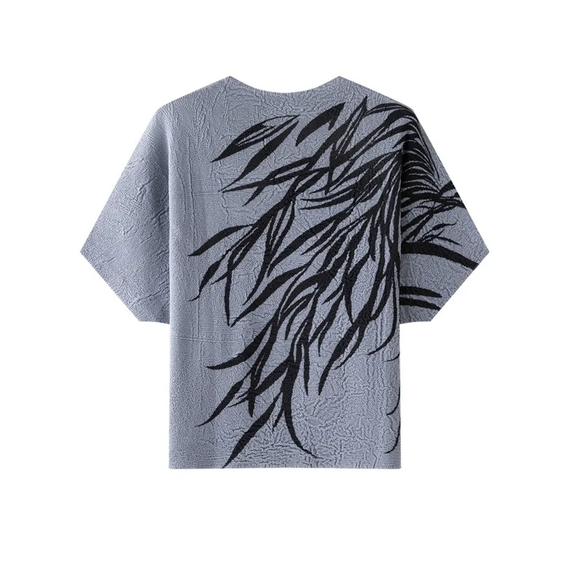 Miyake Pleated Short Sleeve 2026 New Summer T-Shirt for Women Breathable Casual Soft Design Sense Printed Pleated Top Pleat