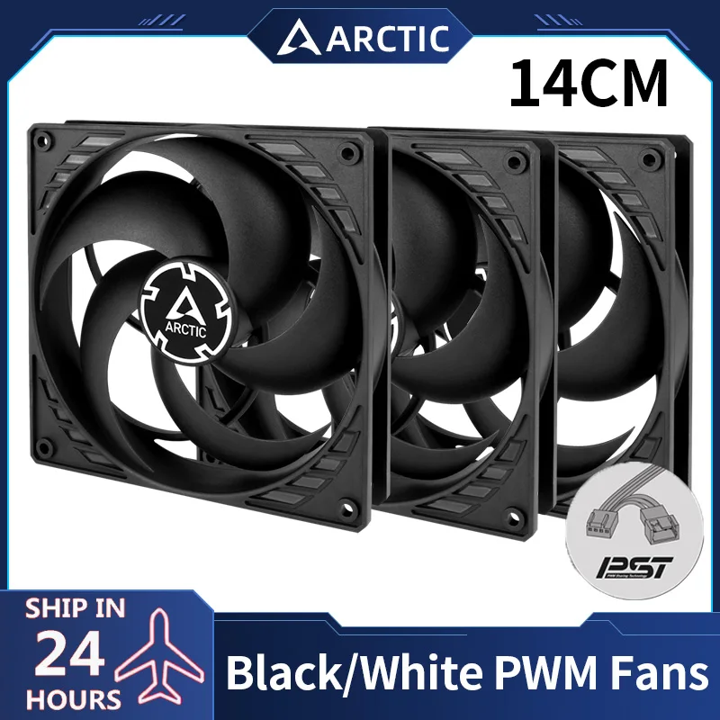 

Охлаждающий вентилятор ARCTIC P14 PWM PST, 140 мм, 12 В, 4 контакта, ШИМ, бесшумный кулер с высоким потоком воздуха для ПК, компьютерный корпус, охлаждение корпуса процессора