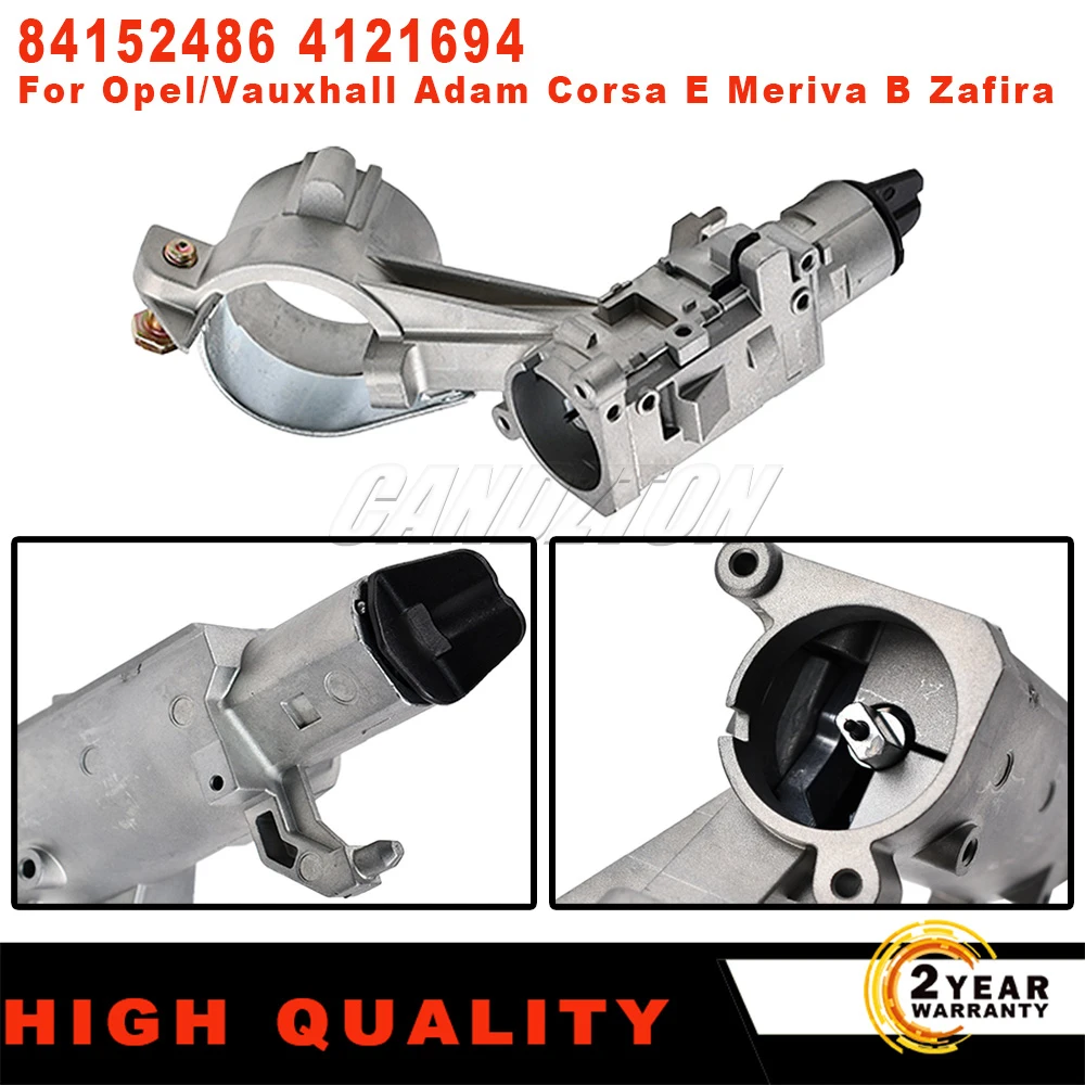 

For Opel/Vauxhall Adam Corsa E Meriva B Zafira New Steering Lock Ignition Lock Assembly Silver 84152486 4121694 car accessories