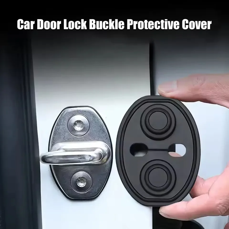 

Upgrade Car Door Closing Shockproof Silicone Cushion Mute Shock Absorber Protective Covers Car Door Latch Accessories