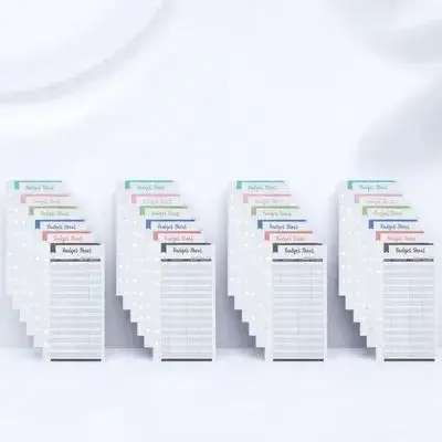 

24Pcs Six-Holes Budget Sheets Budget Planner Cards Cash Binder Refill Expense Tracking Sheets for Office Travel Self-Driving
