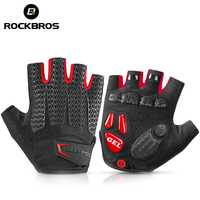 ROCKBROS Cycling Gloves Summer Breathable Half Finger Bike Gloves SBR Pad Shockproof MTB Road Sports Shorts Bicycle Gloves