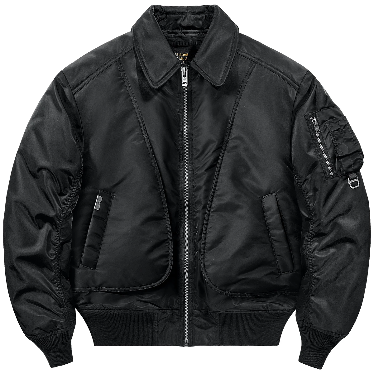 

VIP Men's Thiened Cotton Jaet Winter Warm Loose Fit Flng Collar Workwear Outerwear Casual Sle Pure Color Zipper Closure