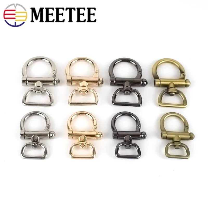 2/4pcs 20/25mm Metal Buckle Bag Strap Connector Swivel Clasp Webbing Keychain Handbag Belt Hanger Hook DIY Hardware Accessories