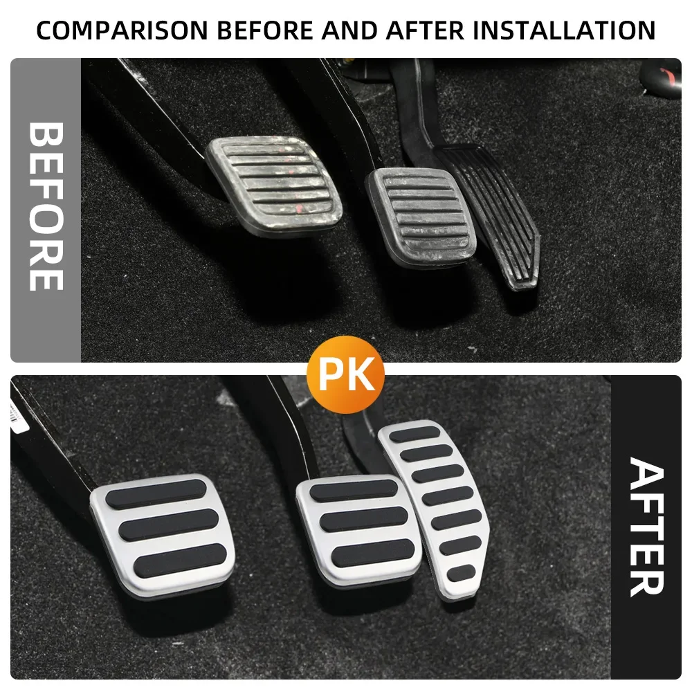 Auto-Pedale für Isuzu D-MAX 2024 2023 2022 2021–2017, Pedalabdeckung, Bremsbeschleuniger, rutschfeste Pads, Edelstahl-Zubehör – Detail 2