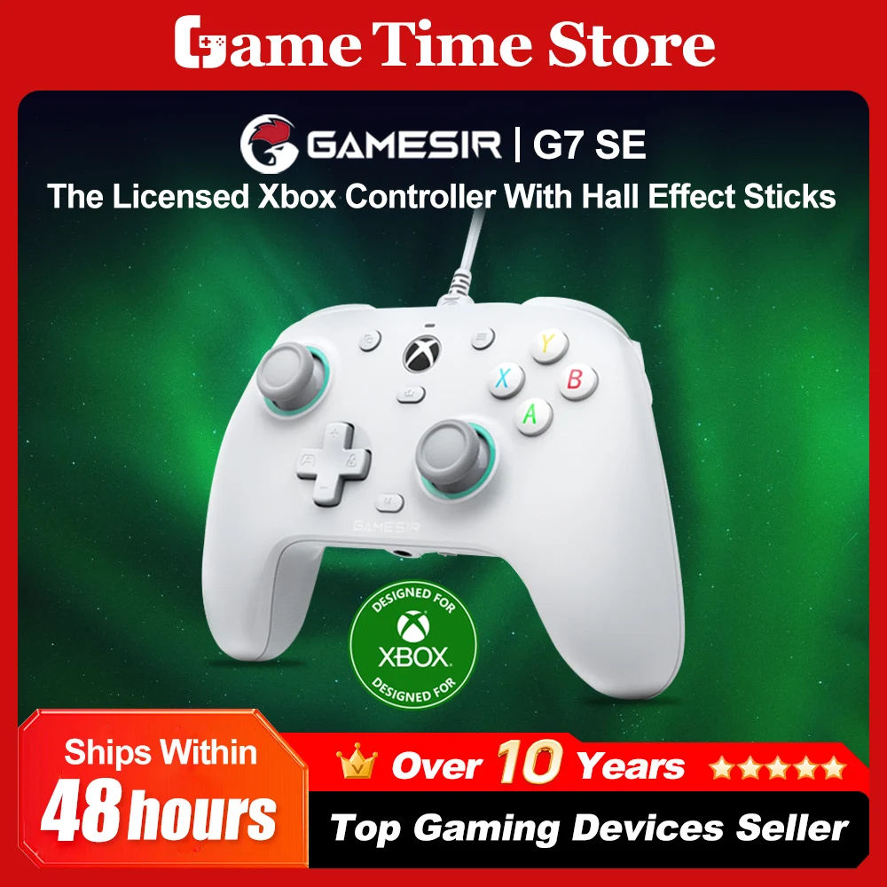 GameSir G7 SE G7 Xbox Oyun Denetleyicisi Xbox Series X, Xbox Series S, Xbox One için Hall Effect Çubuklu Kablolu Gamepad