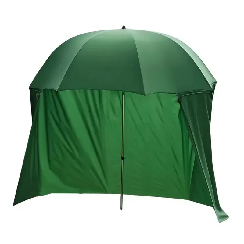 Portable Outdoor Foldable Beach Fishing Umbrella Windproof Umbrella Customized Beach Umbrella with Removable Side Curtain
