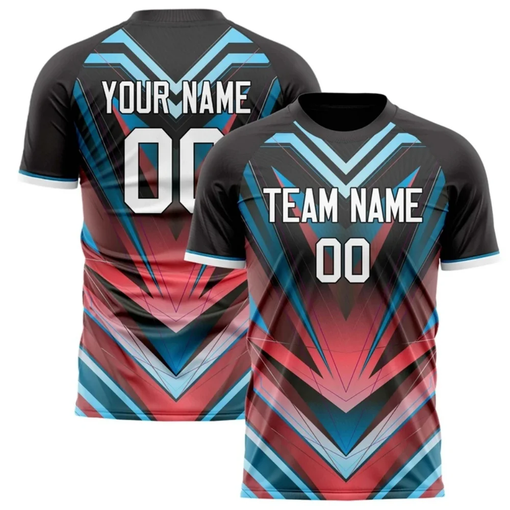 

Customized Team Name Number Name Football T-shirt Personalized DIY O Neck Black Sports T Shirts Loose Quick Dry Team Uniform