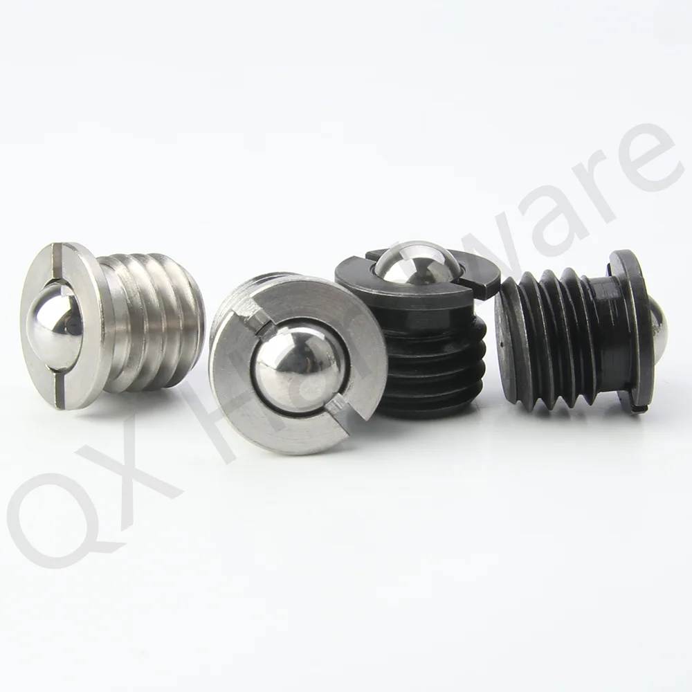 QX413 M5~M16 Factory Outlet Slotted Spring Ball Plunger Brass/Carbon Steel/Stainless Steel Set Bolt With Flange Positioning Ball