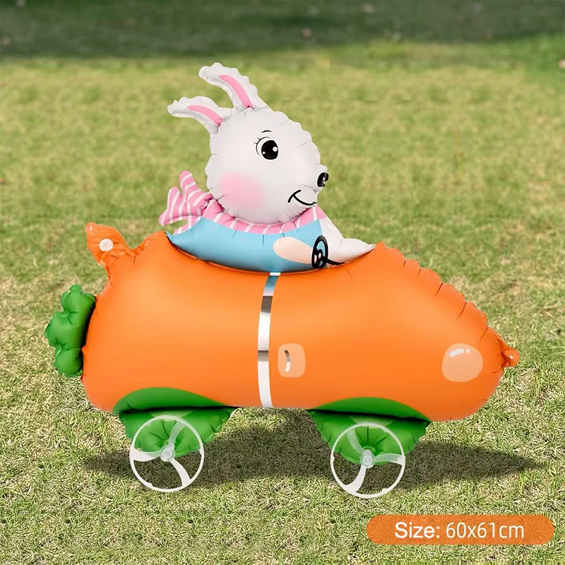Hete Aanbieding 4D Cartoon Dieren Staande Wandelende Ballon Met Wiel Capibara Dinosaurus Folieballonnen Voor Kinder Verjaardagsparty Decoratie