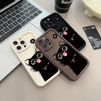 適用於摩托羅拉 Moto Edge 40 Neo 50 Pro 50 Fusion 5G G84 G14 G32 G35 G52 G30 G60S G53 G22 E13 E14 的可愛黑貓手機殼 10 最佳銷售 摩托羅拉 G60s - №5