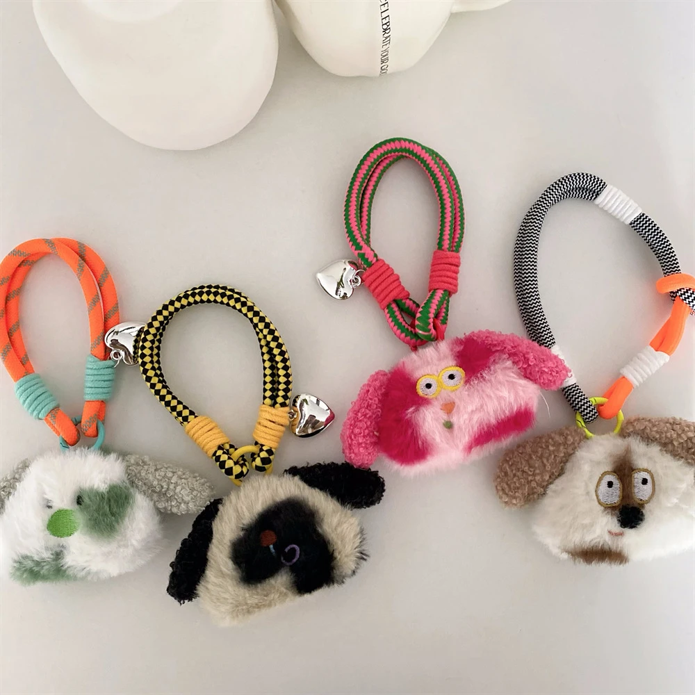 

Ladies' Bag Pendants Korean Kawaii Cute Sweet Cartoon Plush Dog Verstaile Bag Accessories High-quality Luxury Brand Keychains
