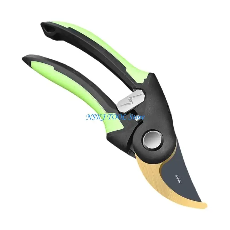 L8RC مقصات حديقة مريحة شديدة التحمل، مقص عالي الكربون من الفولاذ، تصميم خفيف الوزن مناسب لتقليم فرع الأشجار