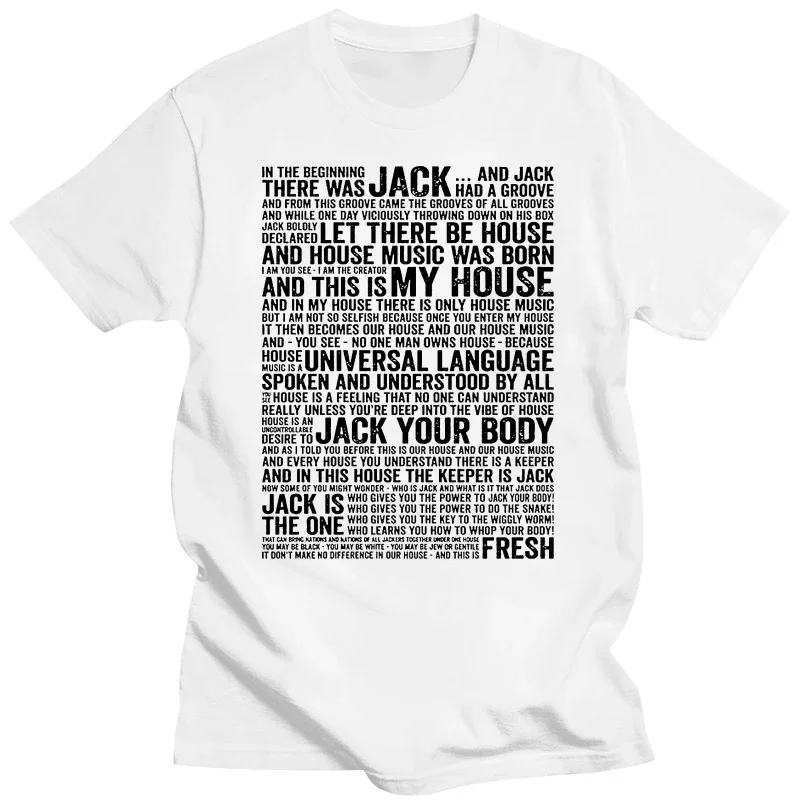 Men In The Beginning There Was Jack T-Shirt Deep Funky Tech Electro House DJ Harajuku Tops Fashion Classic Unique t-Shirt manga