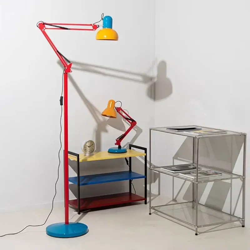 Rainbow Retro Medieval Style LED E27 Floor Lamp Yellow Metal Adjustable Height 28W 170cm Steel Warm White Home Office