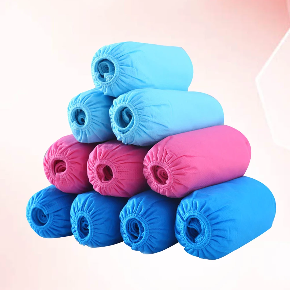 

200 Pcs Non-slip Shoe Covers Breathable Shoes Nonwoven Fabric Thicken Protector
