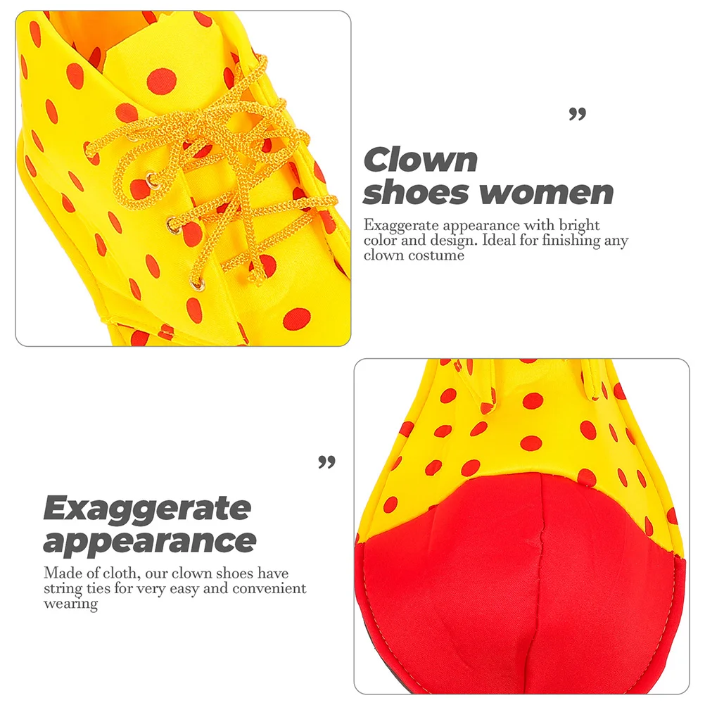 

Clown Shoes Adult Halloween Party Mens Mold Cosplay Costume Lightweight PU Material Realistic Design Fits Most Teen Adults Show