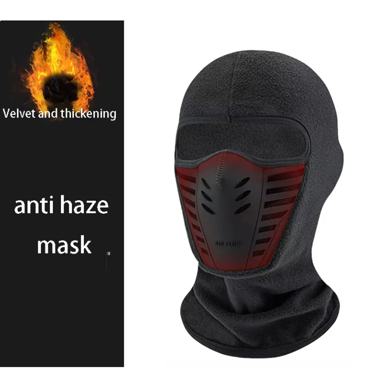 Motorcycle Mask Fleece Thermal Neck Full Face Mask Keep Warm Riding Balaclava Biker Ski Winter Windproof Dustproof Face Shield