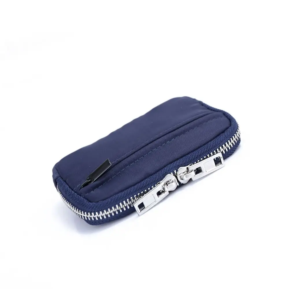 Portable Nylon Coin Purse RFID Anti-theft Card Holder Men Wallet Zipper Pouch Korean Style Mini Earbuds Storage Bag Travel