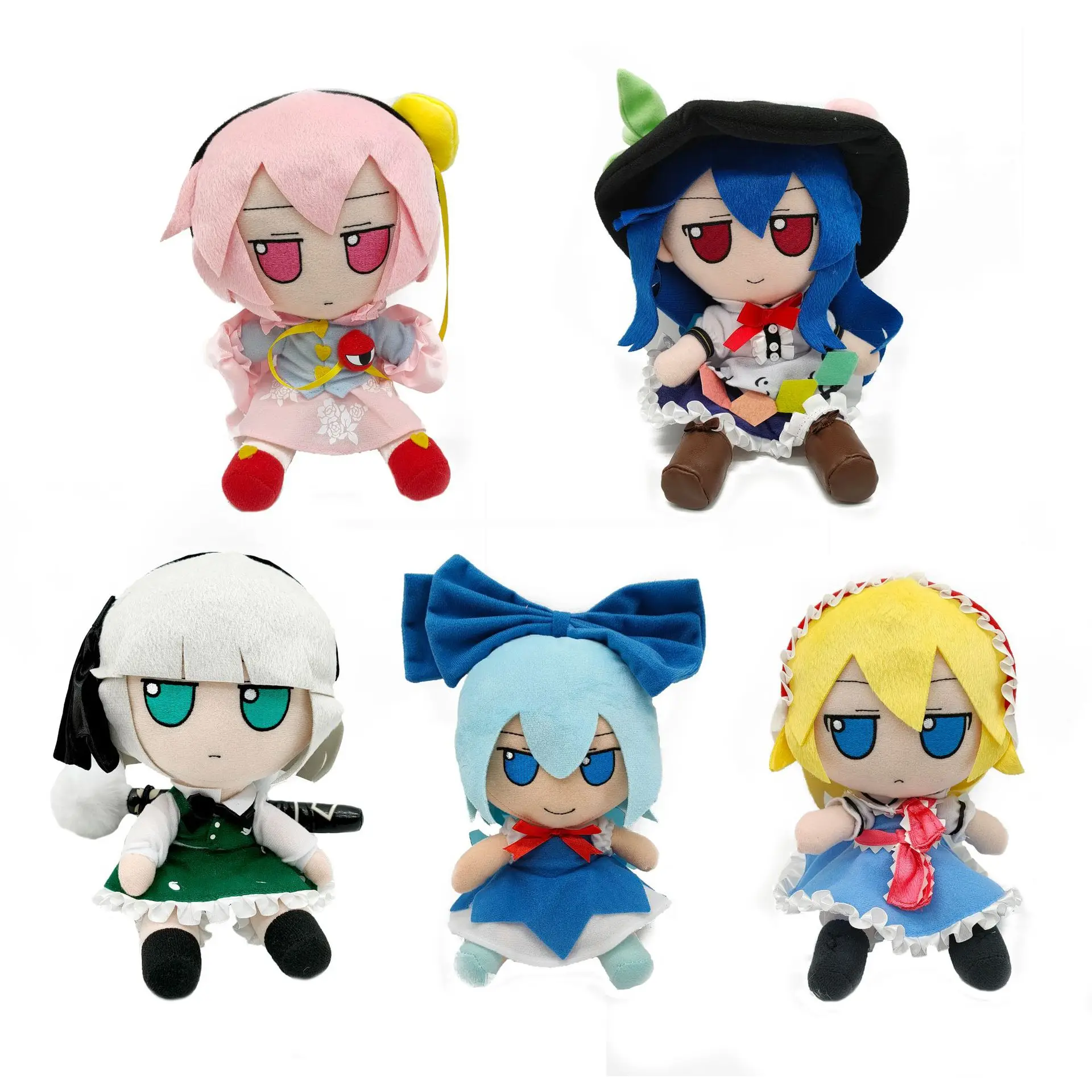 New Anime TouHou Project Fumo Series Hakurei Reimu Kirisame Komeiji Koishi Cosplay Plush Doll Cute Stuffed Sitting Dolls Gifts