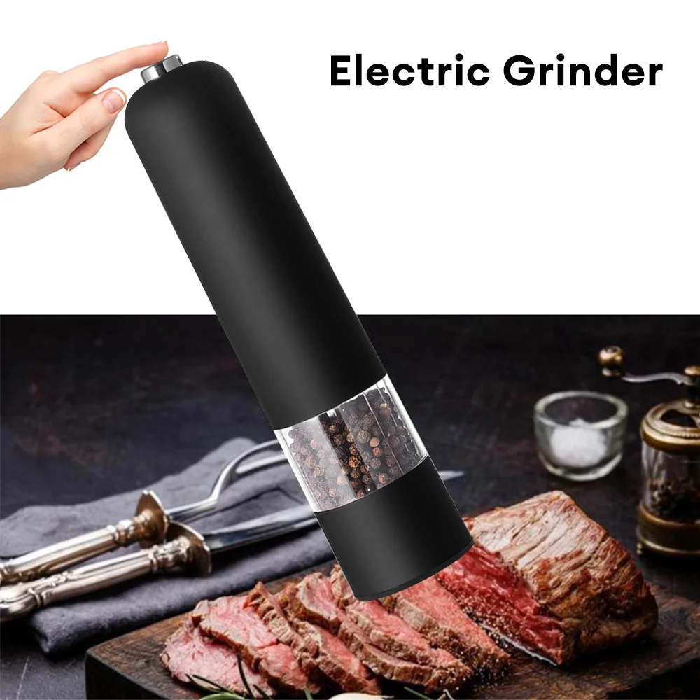 Electric Automatic Mill Pepper And Salt Grinder With LED Light Adjustable Coarseness Spice Grinder Kitchen Cooking Tool