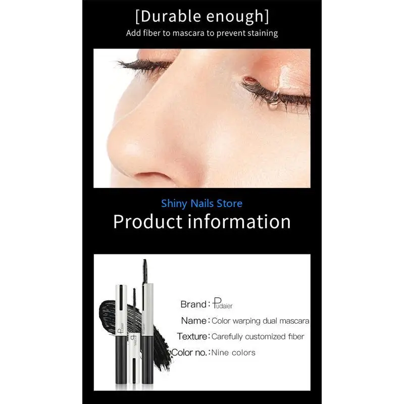 4D zijde vezel wimpers mascara waterdichte mascara voor wimperverlenging zwart dikke lengte 4d rimel make -up cosmetica