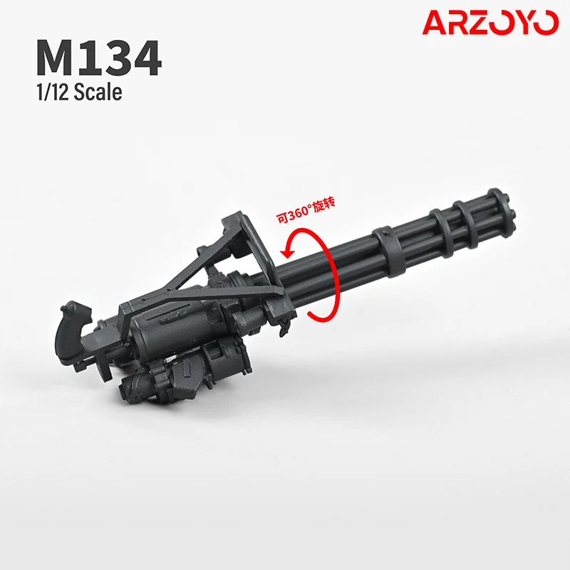 在庫あり 1/12 M134 ガトリングミニガンモデル 7.5cm 銃モデル