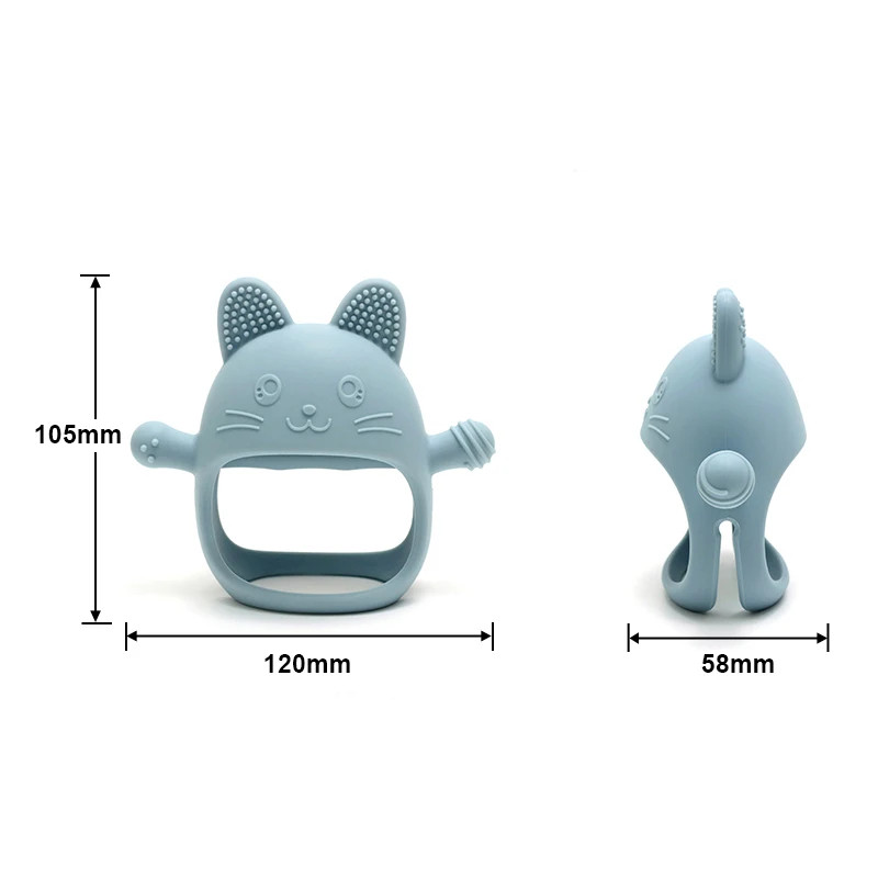 1PC Del Bambino Del Silicone Massaggiagengive Guanti Giocattolo BPA Libero Carino A Forma di Animale Infantile Dentizione Molare Giocattoli Per La Cura Dei Denti Neonati Articoli
